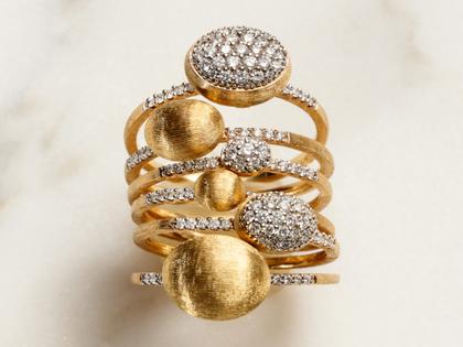 Nanis Dancing in the Rain Elite Ring Gelbgold 0,10 ct – Ringe Ring mit Besatz aus 750 Gelbgold. – Ansicht 2
