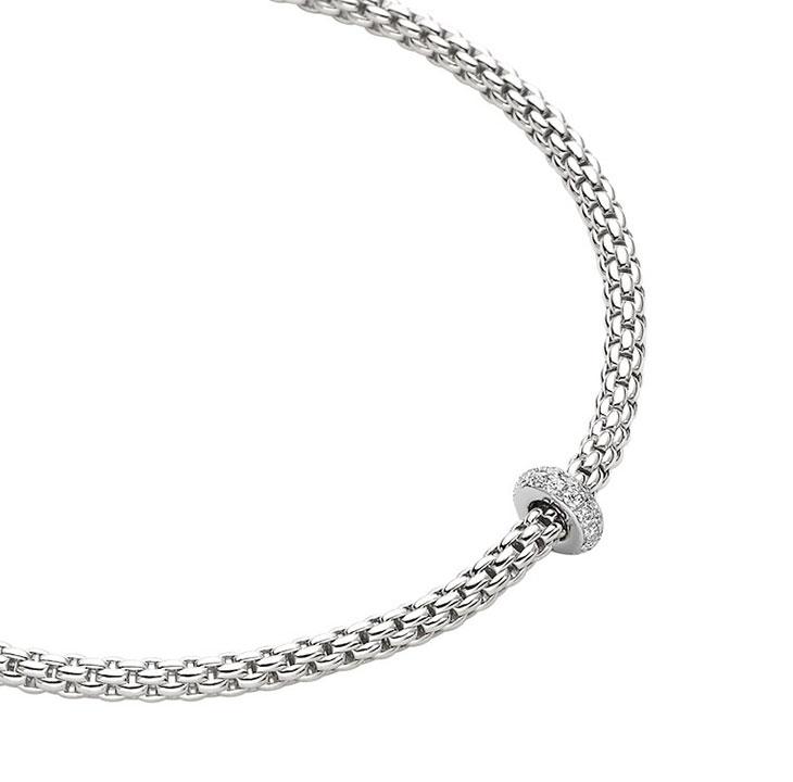 Fope Prima Collier  Weißgold – Halsschmuck Collier aus 750 Weißgold. – Ansicht 2