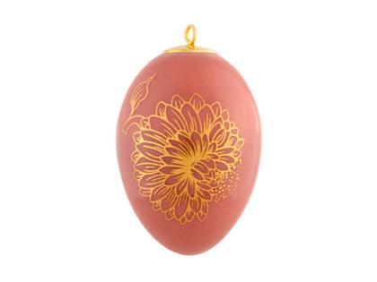Meissen Osterei aus Porzellan mit Motiv Golden Onion Style – Porzellanwaren Porzellandekoration in rot und aus Porzellan.