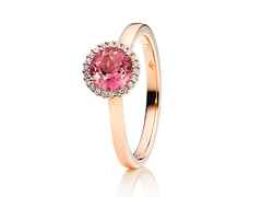 Capolavoro Espressivo Ring Roségold Turmalin klein – Ringe Ring mit Besatz in roségold und aus 750 Rotgold.
