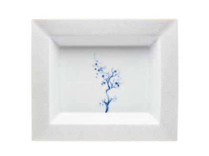 Meissen Vide-Poche  mittel "Blue Orchide Platin" – Porzellanwaren Porzellandekoration in weiß und aus platiniert und Porzellan.