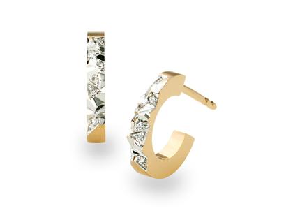 Schmuckwerk Alpen Ohrstecker Creole Gelbgold – Ohrschmuck Creolen aus 750 Gelbgold.
