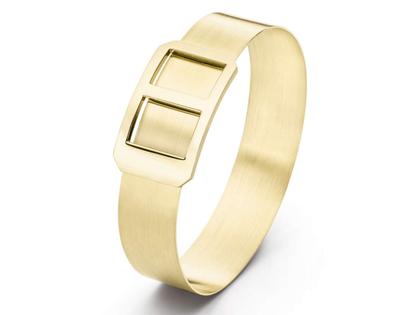 IsabelleFa Tension Armreif Gelbgold 14mm – Armschmuck Armreif aus 750 Gelbgold.