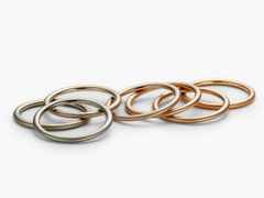 Niessing Aura Farbringe rot-grau – Ringe Ring aus 750 Rotgold, 750 Weißgold und und . – Ansicht 2