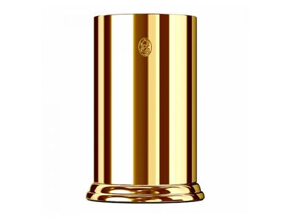 El Casco Brillenetui aus geschmiedetem Messing vergoldet – Büroaccessoires Brillenhalter in gelbgold und aus Messing und vergoldet. – Ansicht 2
