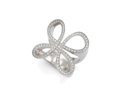 Angela Hübel Infinity Ring mit Brillanten Platin – Ringe Ring mit Besatz aus 950 Platin.