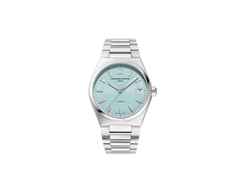Frederique Constant Highlife Ladies Speciale France & Benelux Automatik Edelstahl 34mm hellblaues Zifferblatt Metallband – Damenuhren Uhr mit Datum aus Edelstahl. Das Gehäuse ist rund und silber. Das Edelstahlarmband ist silber. Das Zifferblatt ist ein Index in blau.