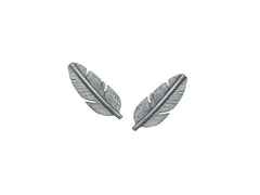 Heiring Feather Ohrstecker Mini Silber schwarz rhodiniert – Ohrschmuck Ohrstecker aus 925 Silber und und rhodiniert.