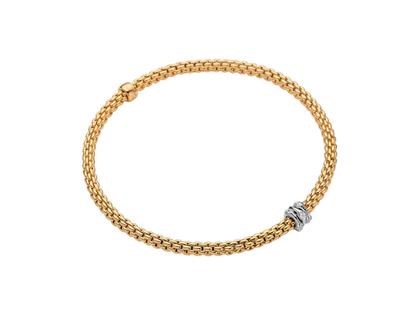 Fope Prima Armband  mit Brillanten Gelbgold – Armschmuck Armband aus 750 Gelbgold, 750 Weißgold und und .