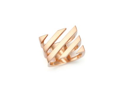 Angela Hübel Cinque Ring Roségold mattiert – Ringe Ring in roségold und aus 750 Rotgold.