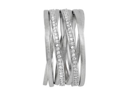 Schmuckwerk Saturn Platin:  Damenring – Ringe Ring mit Besatz aus 950 Platin.