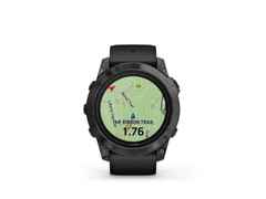 Garmin epix Pro Sapphire Titan carbongrau beschichtet 51 mm Kautschukband schwarz – Herrenuhren Uhr Multifunktion aus DLC beschichtet, Kautschuk und Titan. Das Gehäuse ist rund und schwarz. Das Kautschuk / Kunststoff / Silikon Armband ist schwarz. Das Zifferblatt ist digital und schwarz. – Ansicht 3