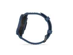 Garmin Instinct Crossover Solar faserverstärktes Polymer dunkelblau 45 mm Kautschukband dunkelblau – Herrenuhren Uhr Multifunktion aus Kautschuk und Kunststoff. Das Gehäuse ist rund und blau. Das Kautschuk / Kunststoff / Silikon Armband ist blau. Das Zifferblatt ist analog digital und schwarz. – Ansicht 5