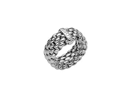 Fope Essentials Ring Weißgold flach breit – Ringe Ring aus 750 Weißgold.
