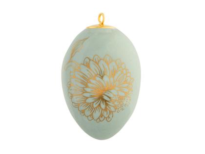 Meissen Osterei aus Porzellan mit Motiv Golden Onion Style – Porzellanwaren Porzellandekoration in grün und aus Porzellan.