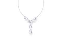 Thomas Sabo Heritage Glam Y-Collier Silber 45cm mit weißen Zirkonia – Halsschmuck Collier in silber und aus 925 Silber.