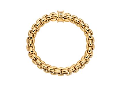 Fope Eka Flex'It  Armband breit Gelbgold 1 Ronde mit Brillant 0,02ct M flexibel – Armschmuck Armband aus 750 Gelbgold. – Ansicht 3
