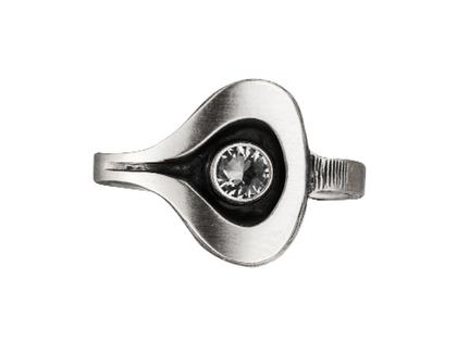 Nordform Design 10 Damenring – Ringe Ring mit Besatz aus 925 Silber.