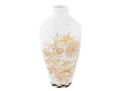 Meissen Vase aus Porzellan mit Motiv Golden Onion Style 17cm – Porzellanwaren Porzellanvase in weiß und aus Porzellan.