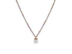 Gellner Rendezvous Collier Silber braun rhodiniert – Halsschmuck Collier aus 750 Rotgold, 925 Silber und und rhodiniert. – Ansicht 2