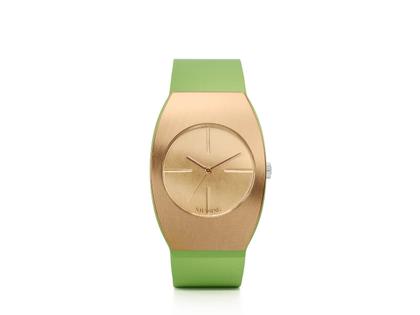 Niessing Radius 9 Forma Größe L 44,5 mm  Quarz Rotgold Lederband mint – Herrenuhren Uhr ohne Datum aus 750 Rotgold. Das Gehäuse ist tonneauform und roségold. Das Lederarmband ist grün. Das Zifferblatt ist ein Index in roségold.