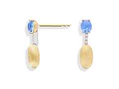 Nanis Dancing in the Rain Azure Ohrhänger Gelbgold London Blue Topas – Ohrschmuck Ohrhänger aus 750 Gelbgold. – Ansicht 2