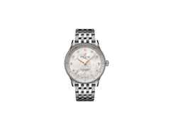 Breitling Navitimer 32 Quarz Edelstahl weißes Perlmutt-Zifferblatt Metallband – Damenuhren Uhr ohne Datum aus Edelstahl. Das Gehäuse ist rund und silber. Das Edelstahlarmband ist silber. Das Zifferblatt ist arabisch Index und weiß.