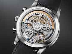 Glashütte Original Senator Chronograph Automatik Edelstahl 41mm weißes Zifferblatt  blaues Lederband – Herrenuhren Chronograph aus Edelstahl und Leder. Das Gehäuse ist rund und silber. Das Lederarmband ist blau. Das Zifferblatt ist römisch Index und silber. – Ansicht 6