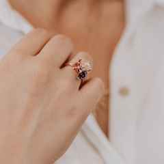 Capolavoro Capriccio Ring Roségold  Rosenquarz, Amethyst, Turmalin – Ringe Ring mit Besatz aus 750 Rotgold. – Ansicht 3