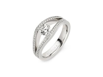 Henrich & Denzel Tensio Ring Platin mit Brillanten 0,730ct – Ringe Ring mit Besatz in silber und aus 950 Platin.