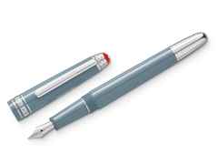 Montblanc Meisterstück X Olympic Heritage Chamonix 1924 Classique Füllfederhalter M Edelharz platinumbeschichtet – Schreibgeräte Füllfederhalter in grau und aus 585 Gelbgold, Edelharz, Metall, platiniert und rhodiniert.