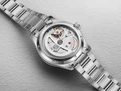 Oris Big Crown Pointer Date Calibre 403 Automatik Edelstahl 40mm grünes Zifferblatt Metallband – Herrenuhren Uhr mit Datum aus Edelstahl. Das Gehäuse ist rund und silber. Das Edelstahlarmband ist silber. Das Zifferblatt ist arabisch und grün. – Ansicht 7