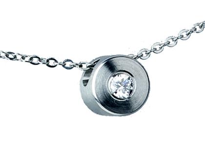 Ernstes Design Set 10 AN284 Anhänger mit Brillant – Anhänger Anhänger mit Besatz aus Edelstahl.
