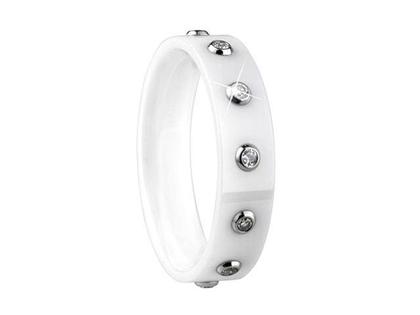 Bering Arctic Symphony Innenring breit Zirkonia gefasst mehrfach Keramik Weiß – Ringe Ring mit Besatz aus Keramik.