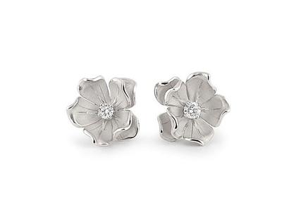 Cammilli Firenze Dorothy Ohrstecker White Ice Gold mit Brillant 0,120ct – Ohrschmuck Ohrstecker aus 750 Weißgold.