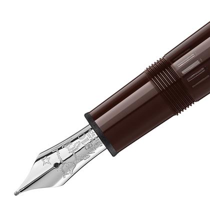 Montblanc Le Petit Prince Aviator LeGrand  Füllfederhalter – Schreibgeräte Füllfederhalter in braun und aus 585 Gelbgold, Edelharz und rhodiniert. – Ansicht 2