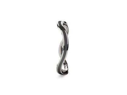 Niessing Setario Wave Ring Fine Gray mit schwarzer Emaille – Ringe Ring aus 750 Weißgold.
