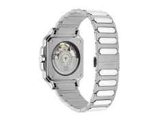 Gucci G-Flat Automatik Edelstahl 36mm grünes Zifferblatt Metallband YA166404 – Herrenuhren Uhr mit Datum aus Edelstahl. Das Gehäuse ist rechteckig und silber. Das Edelstahlarmband ist silber. Das Zifferblatt ist römisch Index und grün. – Ansicht 3
