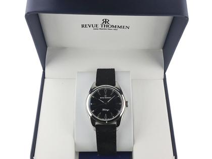 Revue Thommen Heritage Black Dial Automatic Edelstahl 39mm 
