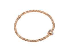 Fope Prima  Armband mit Brillanten Roségold – Armschmuck Armband aus 750 Rotgold, 750 Weißgold und und .