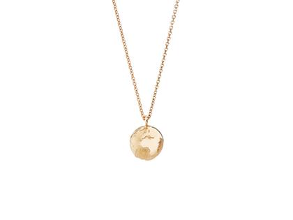 Schmuckwerk Meine Welt: Individuelle Weltkugel mit Ihren Lieblingszielen in Rotgold 10mm – Anhänger Anhänger ohne Besatz aus 750 Rotgold.