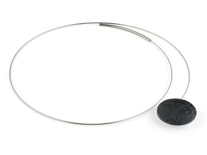Step by Step Collier Edelstahl Aluminium dunkelblau silber – Halsschmuck Collier aus Aluminium, Edelstahl und und .