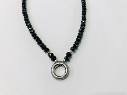 Drachenfels Design Onyxkette Silber – Halsschmuck Collierkette aus 925 Silber.