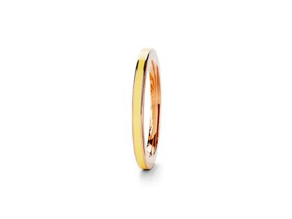 Niessing Setario Line Ring Classic Red mit gelber Emaille – Ringe Ring aus 750 Rotgold, Emaille und und .