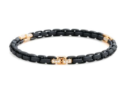 Silhouette Schmuck Armband Titan Rotgold 17,5cm mit Brillanten 0,660ct – Armschmuck Armband aus 750 Rotgold, Titan und und .