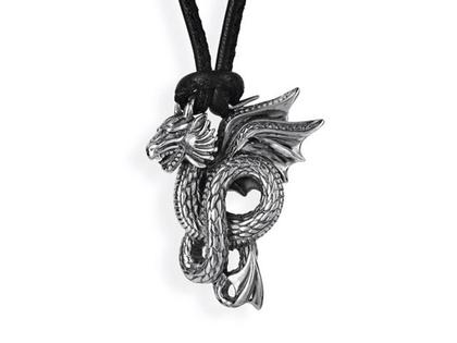 Drachenfels Design Drachenblut großer Drachenanhänger – Anhänger Anhänger ohne Besatz aus 925 Silber.