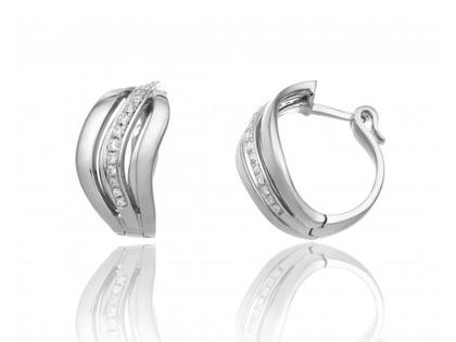 Chimento Stretch Nuvola Creolen Weißgold – Ohrschmuck Creolen in weiß und aus 750 Weißgold.