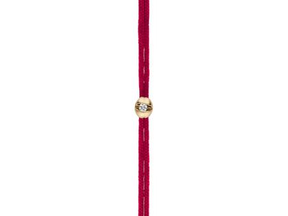 Schaffrath Colortaire Armband Gelbgold mit Brillant 0,015 Ruby Red – Armschmuck Armband in rot und aus 750 Gelbgold.