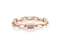 Capolavoro Love Lock 01 Armband Roségold 17cm mit Brillanten 0,323ct – Armschmuck Armband aus 750 Rotgold.