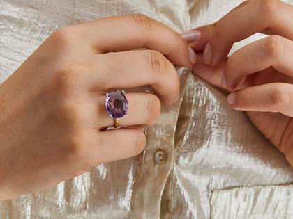 Nanis Ipanema Ring Gelbgold Amethyst – Ringe Ring mit Besatz aus 750 Gelbgold. – Ansicht 4